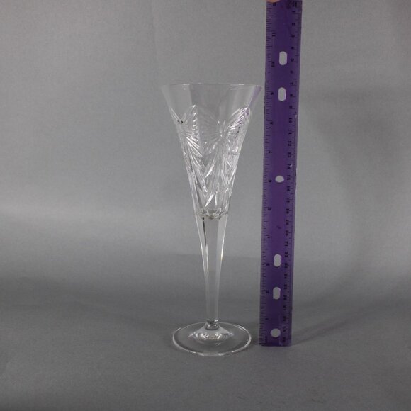 Waterford Champagne Glasses Set Of 2 Clear Cut Crystal 9" Champagne Glasses - Picture 10 of 12